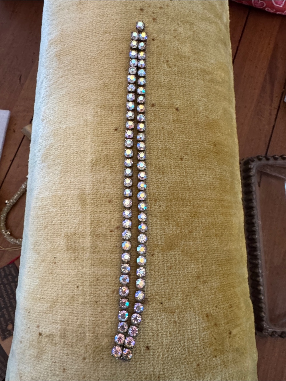 Albert Weiss Aurora Borealis Double-Row Crystal Bracelet